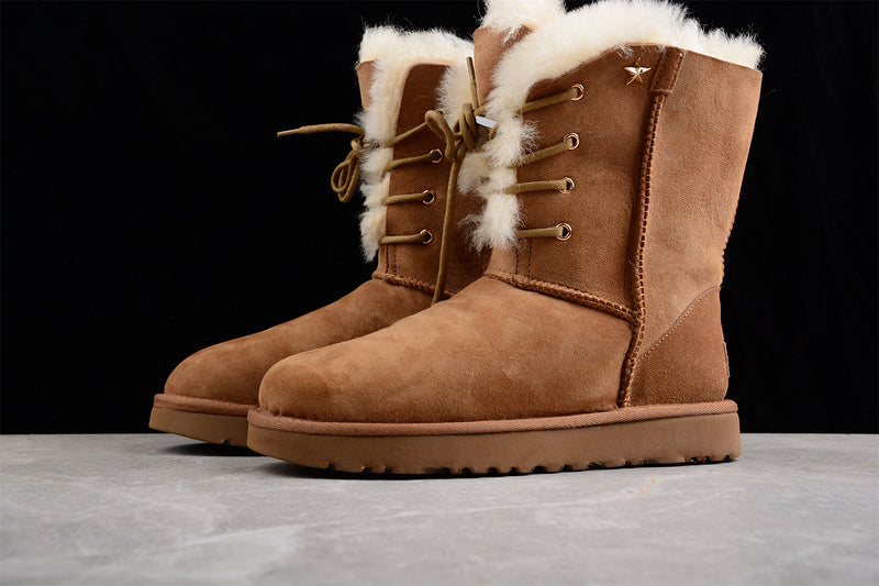 UGG High Boots [Maroon/Maroon/White]
