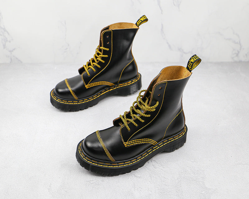 Dr. Martens High Boots [Black/Black/Yellow]
