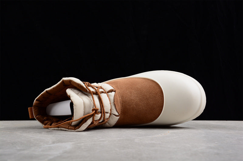 UGG Classic Mini Lace-Up Shoes [White/Brown/White]