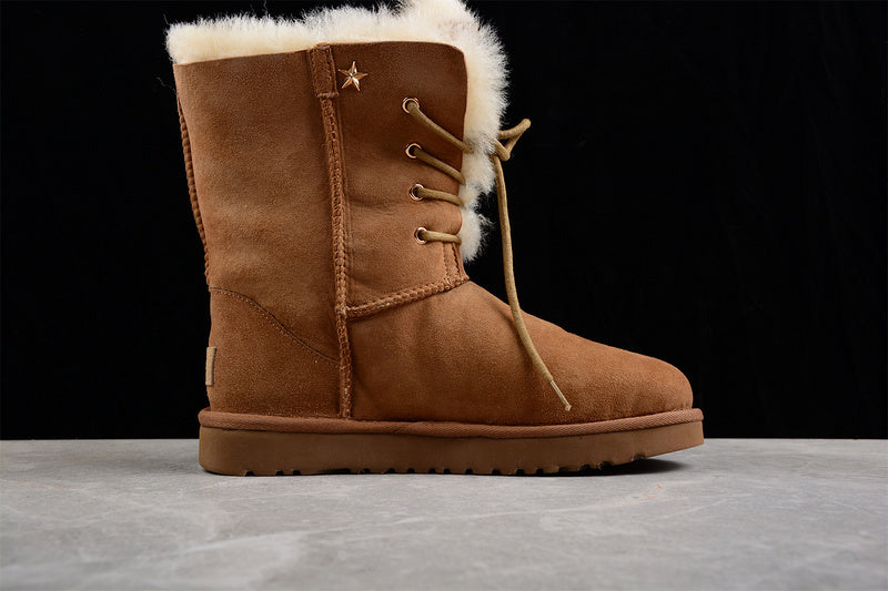 UGG High Boots [Maroon/Maroon/White]