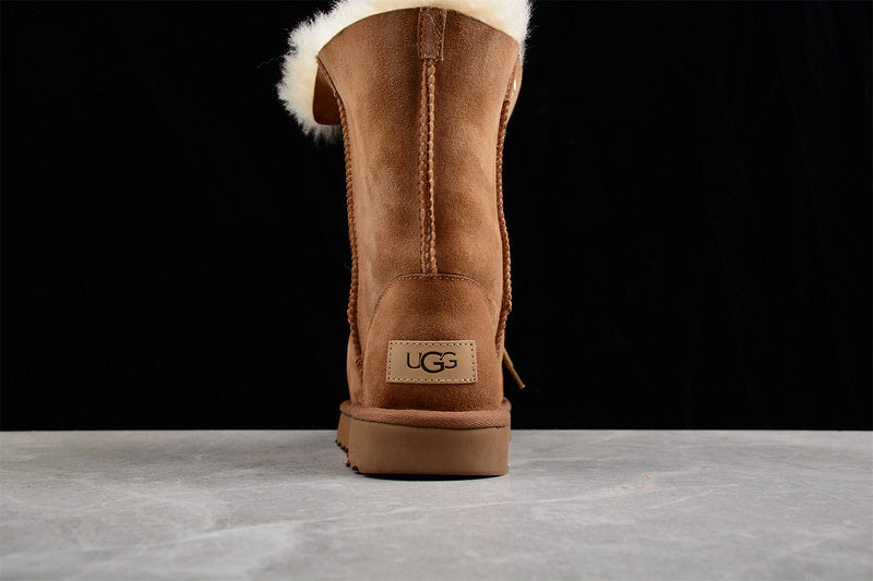 UGG High Boots [Maroon/Maroon/White]