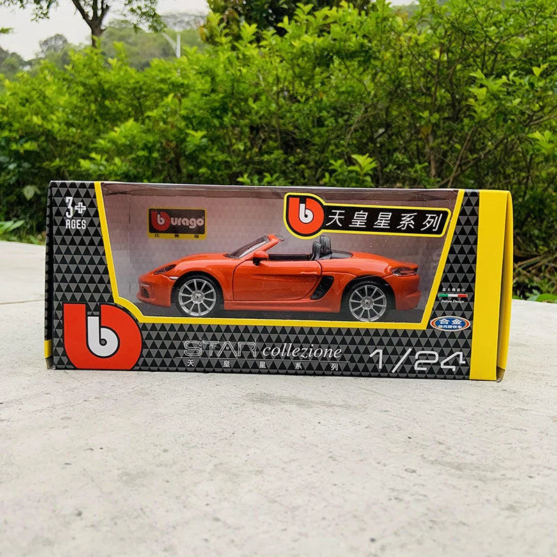 1:24 Porsche 718 Boxster – Bburago Diecast Alloy Model Car
