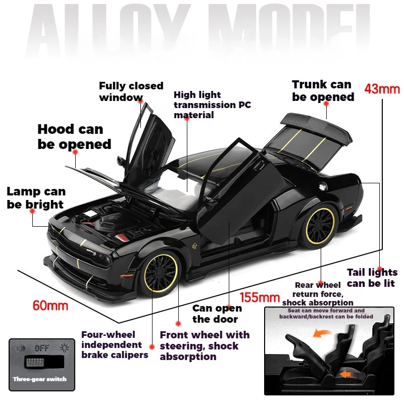 1:32 Dodge Challenger SRT Hellcat Redeye