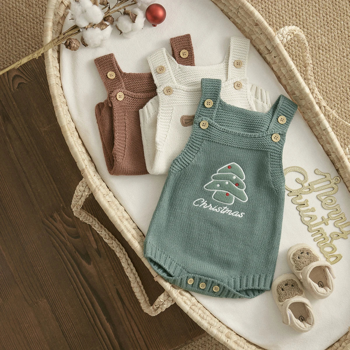 Christmas Knit Babysuit