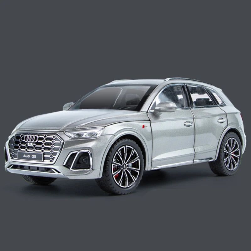 1:24 AUDI Q5 SUV Alloy Car Model Diecasts Metal Toy Vehicles Car Model High Simulation Sound Light Collection Childrens Toy Gift