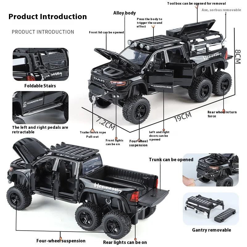 1:32 Tyrannosaurus Rex 6X6 Pickup Truck