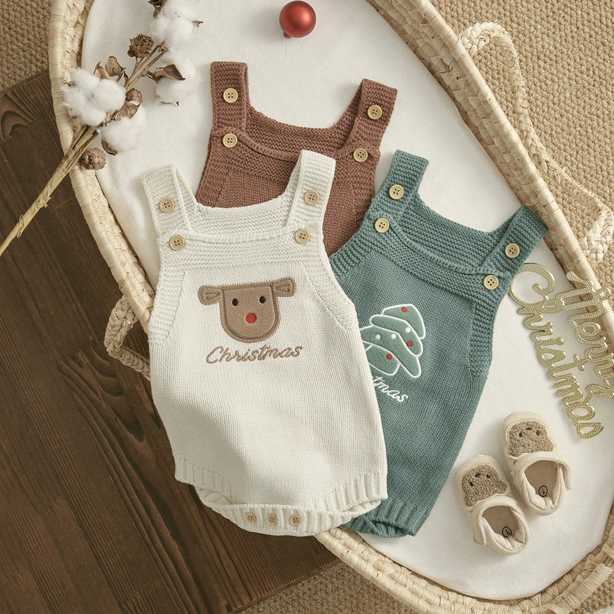 Christmas Knit Babysuit