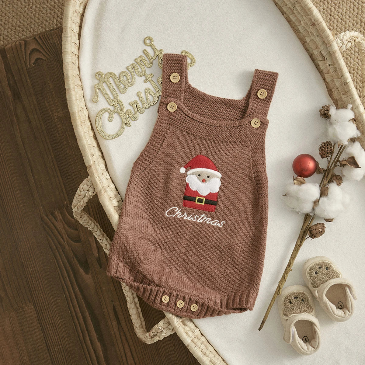 Christmas Knit Babysuit