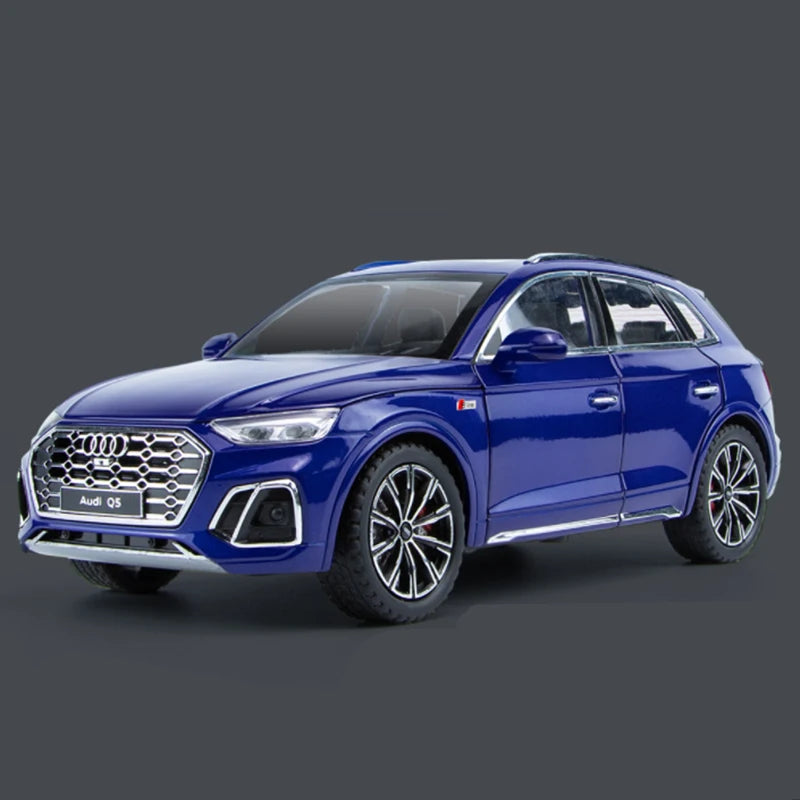 1:24 AUDI Q5 SUV Alloy Car Model Diecasts Metal Toy Vehicles Car Model High Simulation Sound Light Collection Childrens Toy Gift