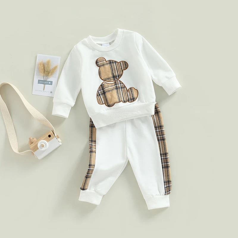 Baby Plaid Bear Pal Set