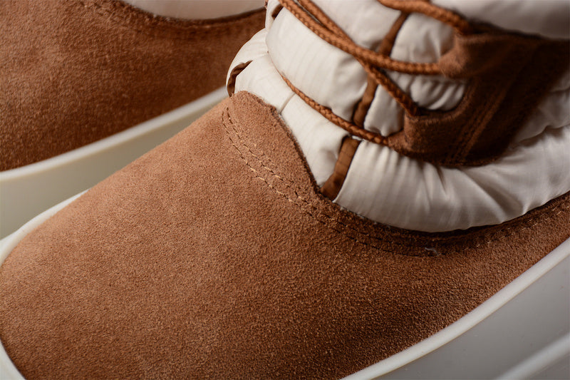 UGG Classic Mini Lace-Up Shoes [White/Brown/White]